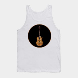 Tiled Rock Battle Gibbons Le Spaul Guitar in a Black Circle Tank Top